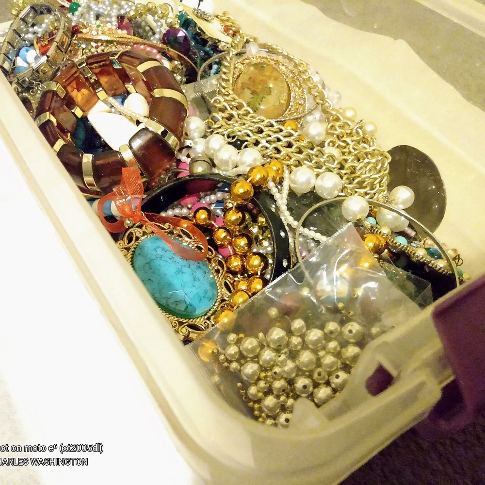 Vintage Costume Jewelry Scrap 5lb